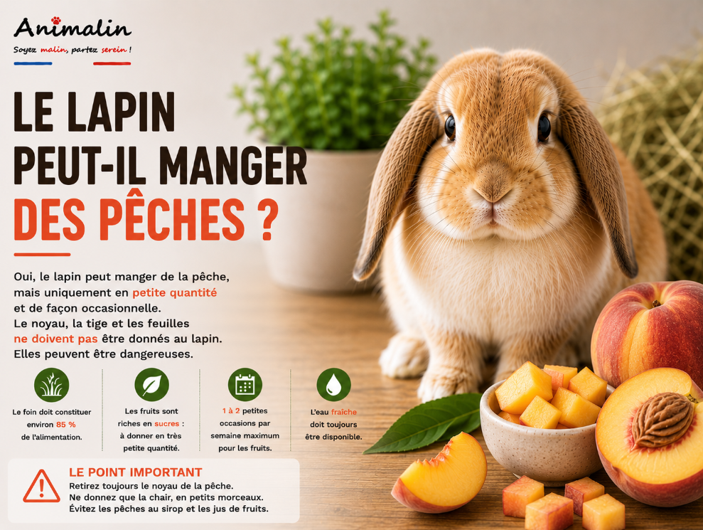 🍑 Le lapin peut-il manger des pêches ? Le guide complet (2026)