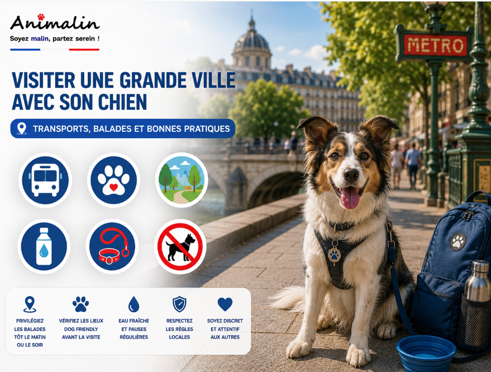 🏙️ Visiter une grande ville avec son chien pendant les vacances : transports, balades et bonnes pratiques