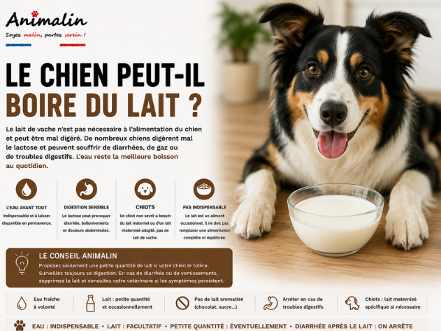 🥛 Le chien peut-il boire du lait ?
