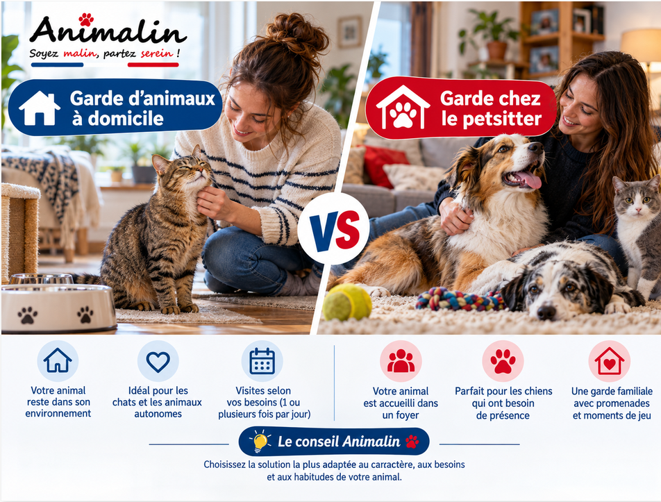 🏠 Garde d’animaux à domicile ou chez le petsitter : quelles différences ?