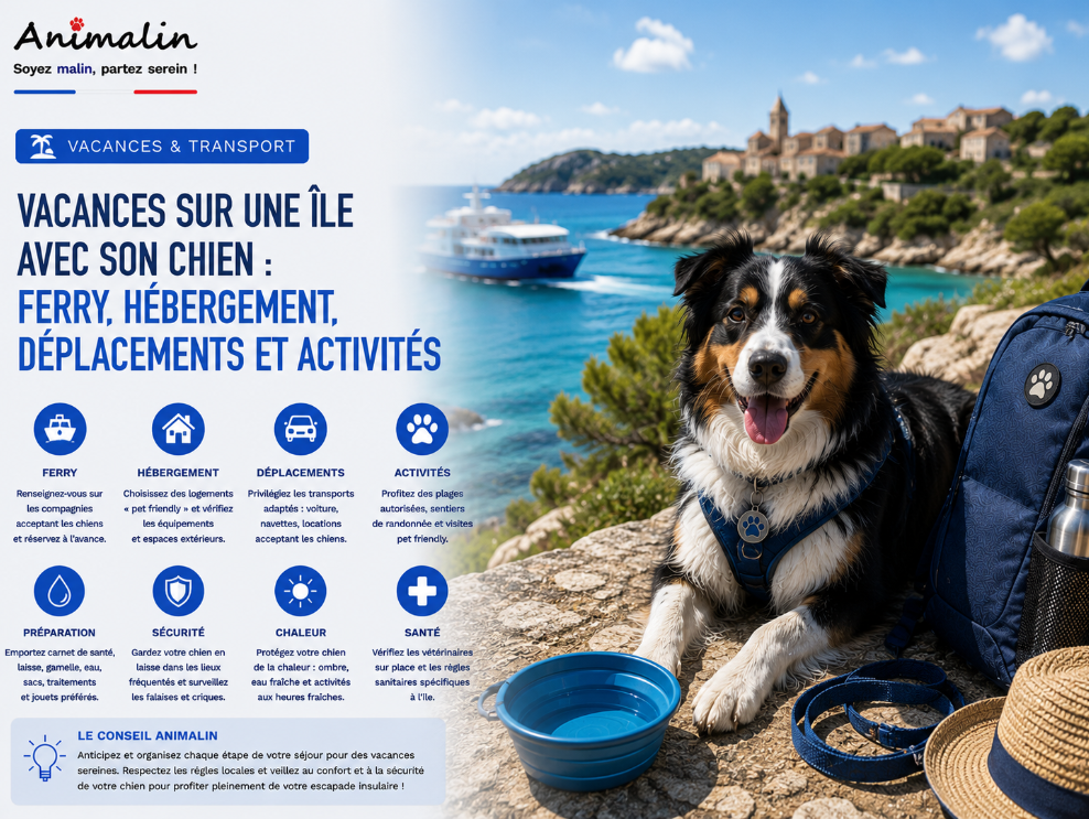 🏝️ Vacances sur une île avec son chien : ferry, hébergement, déplacements et activités