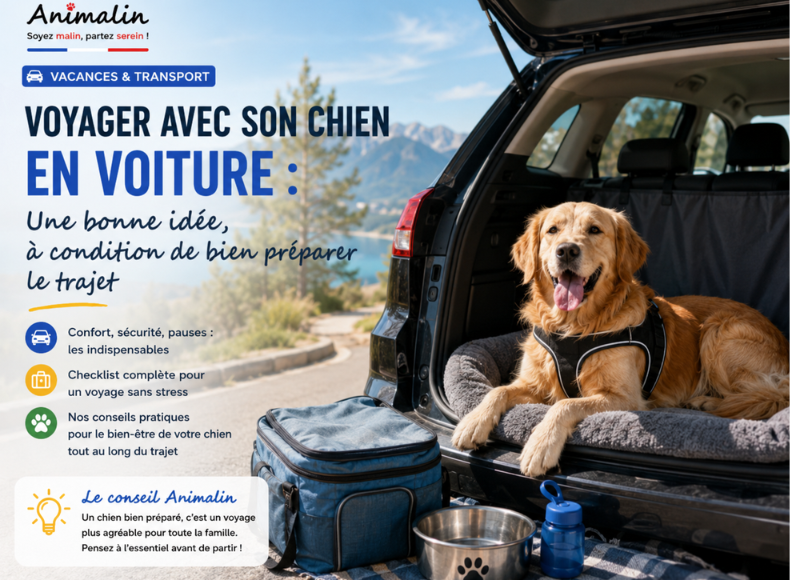 🚗 Voyager avec son chien en voiture : une bonne idée, à condition de bien préparer le trajet