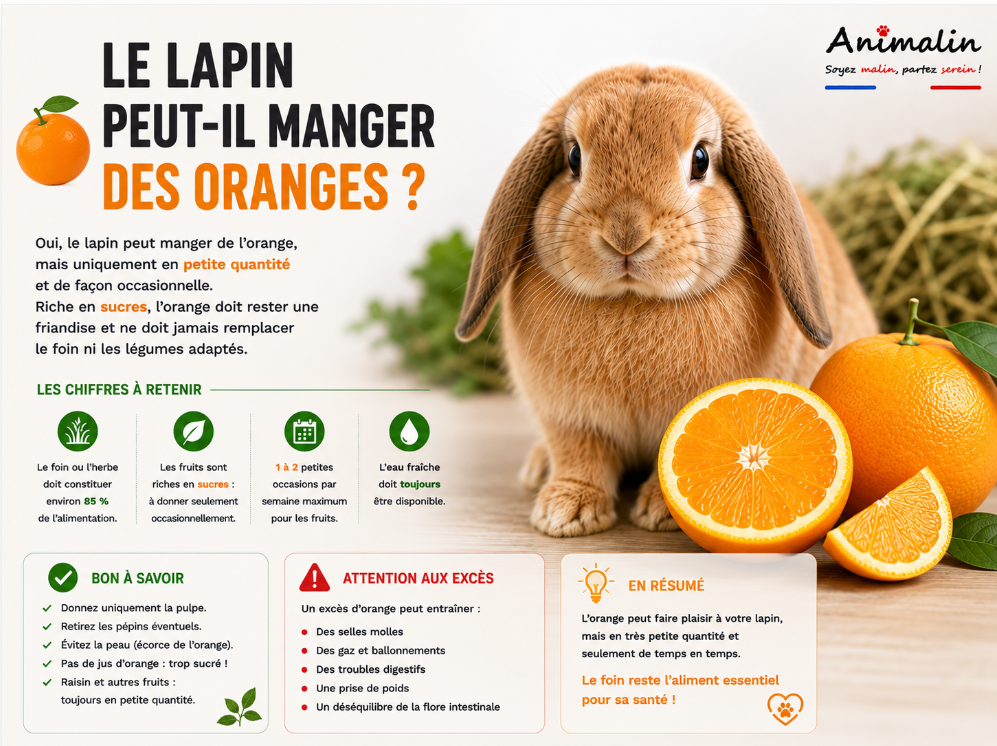 🍊 Le lapin peut-il manger des oranges ? Le guide complet (2026)
