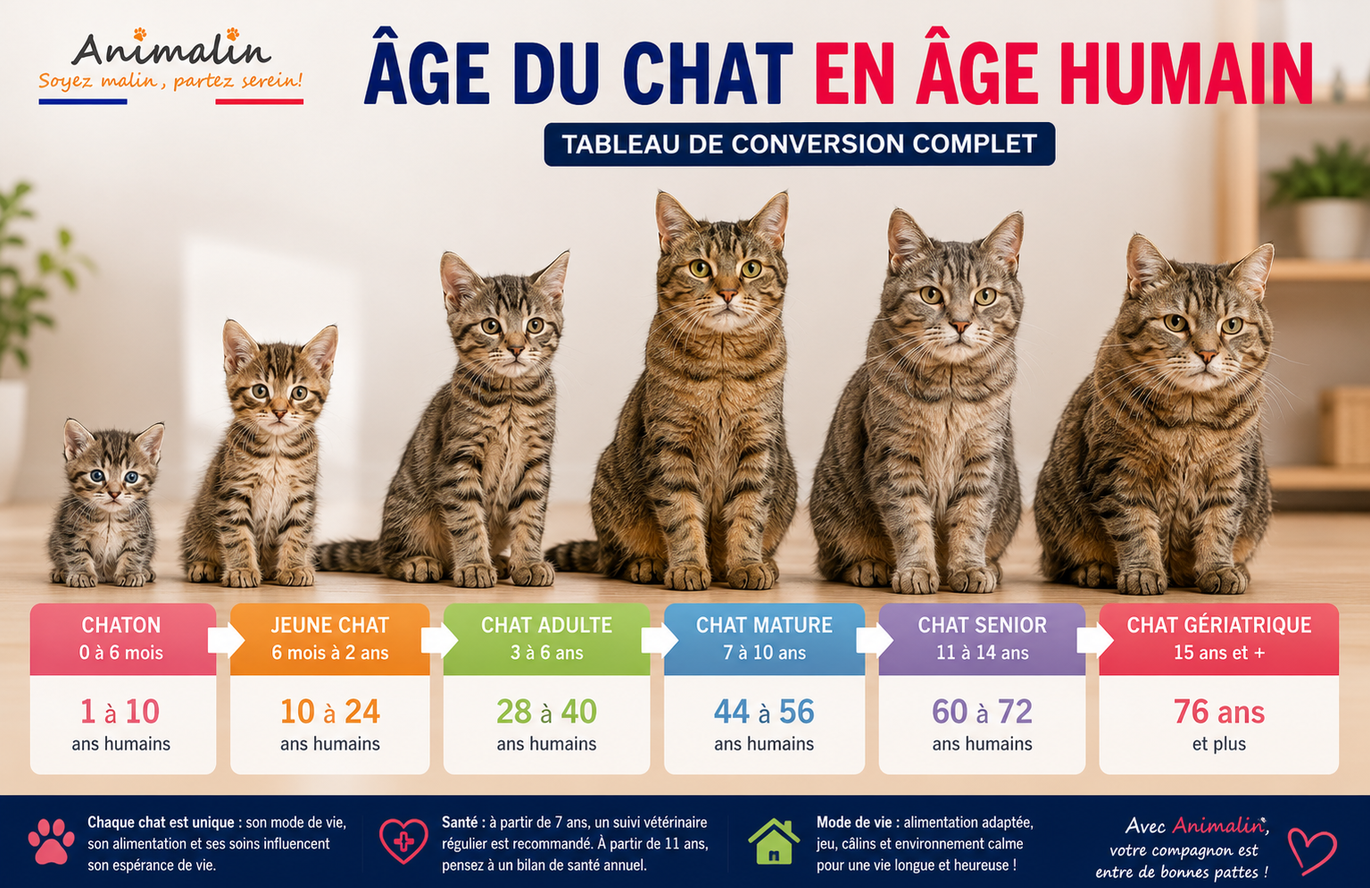 🐱 Quel âge a vraiment votre chat ? Le guide de conversion en âge humain