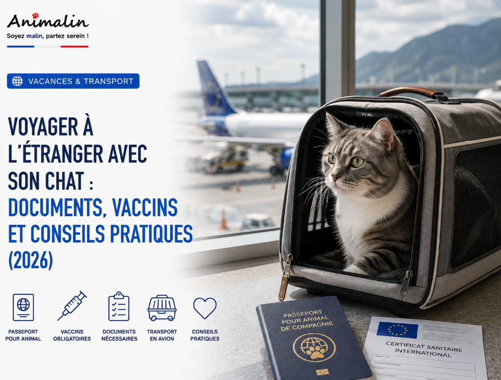 🐱 Voyager à l’étranger avec son chat : documents, vaccins et conseils pratiques (2026)