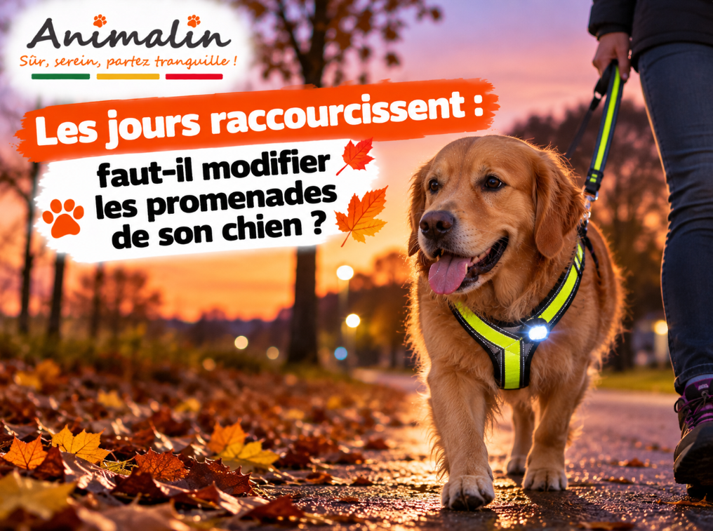 🌙 Les jours raccourcissent : faut-il modifier les promenades de son chien ?