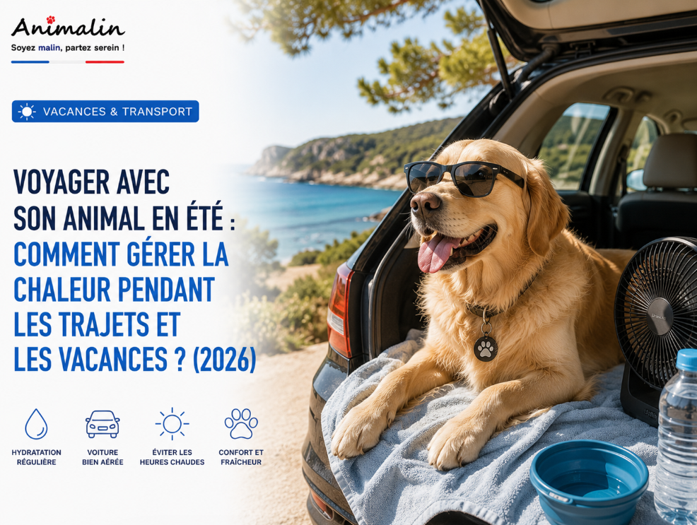 🌡️ Voyager avec son animal en été : comment gérer la chaleur pendant les trajets et les vacances ? (2026)