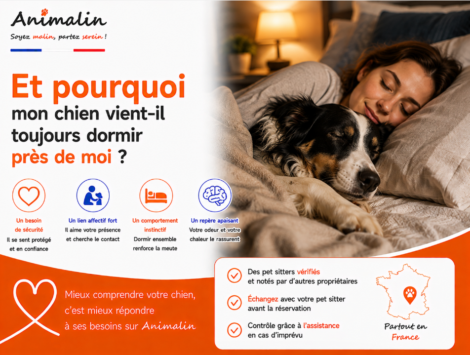 🤔 Et pourquoi mon chien vient-il toujours dormir près de moi ?