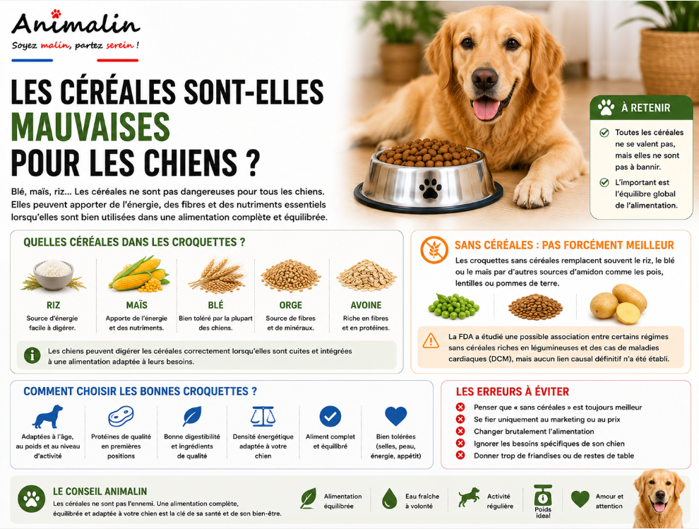 🌾 Les céréales sont-elles mauvaises pour les chiens ?