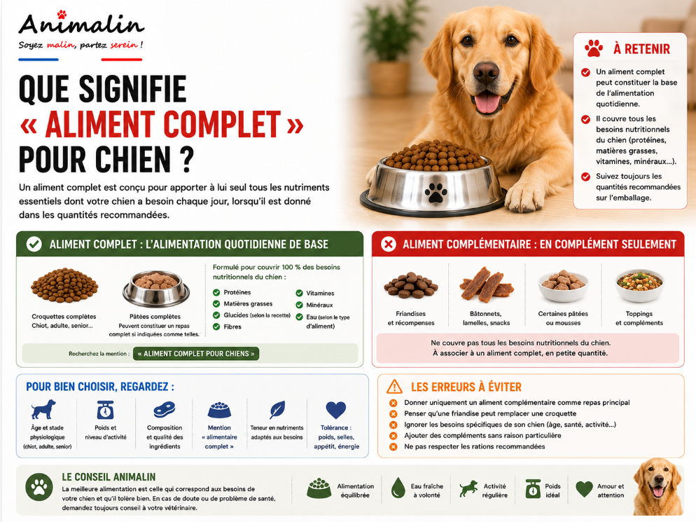 🥩 Que signifie « aliment complet » pour chien ?