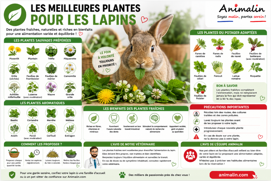 🌿 Les meilleures plantes pour les lapins : la liste des végétaux qu'ils adorent (2026)
