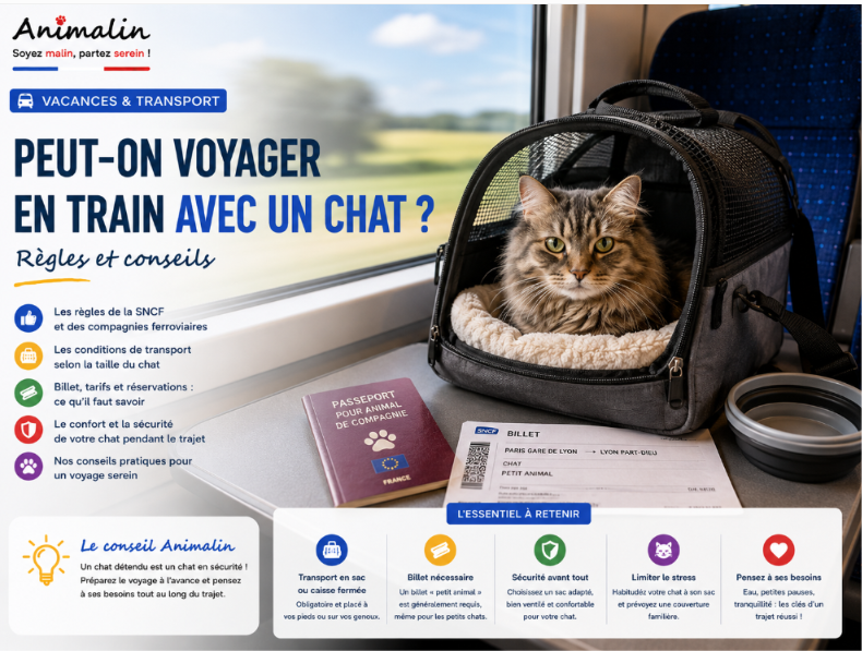 🚆 Peut-on voyager en train avec un chat ? Règles et conseils ⭐⭐⭐