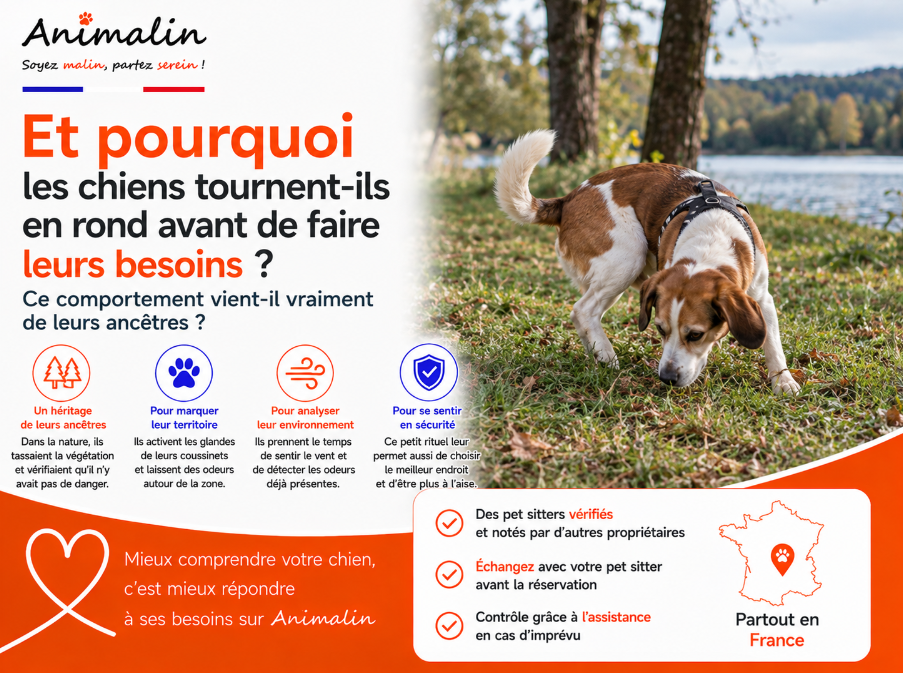 🤔 Et pourquoi les chiens tournent-ils en rond avant de faire leurs besoins ? Ce comportement vient-il vraiment de leurs ancêtres ?