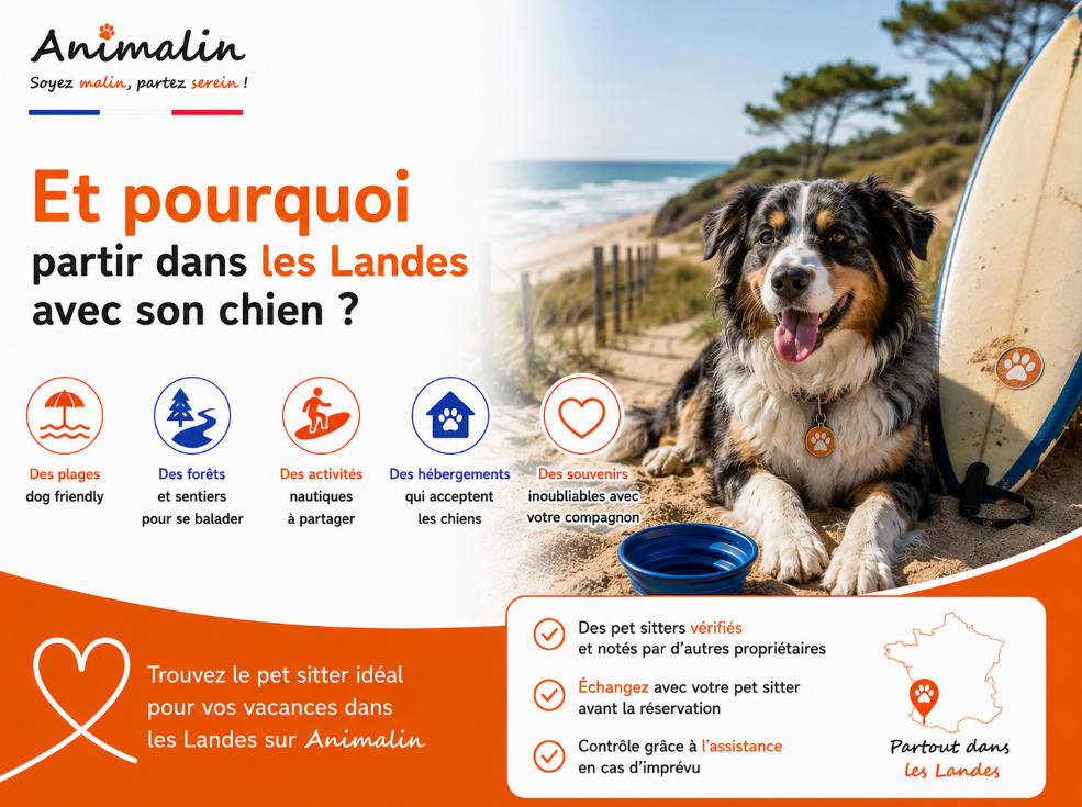 🏄 Et pourquoi partir en vacances dans les Landes avec son chien ? Plages, forêts et balades