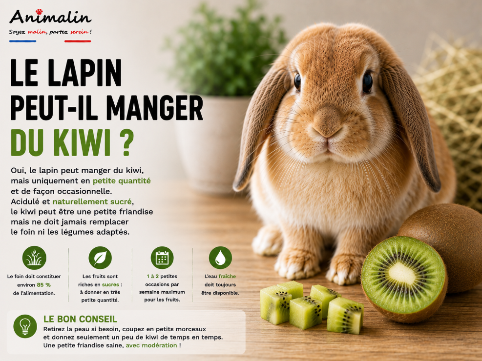 🥝 Le lapin peut-il manger du kiwi ? Le guide complet (2026)