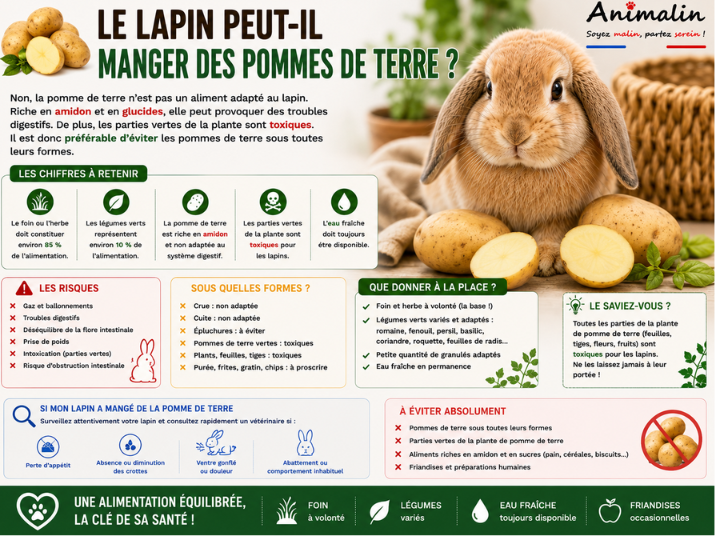 🥔 Le lapin peut-il manger des pommes de terre ? Le guide complet (2026)