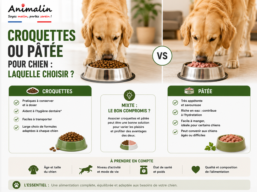 🥣 Croquettes ou pâtée pour chien : laquelle choisir ?