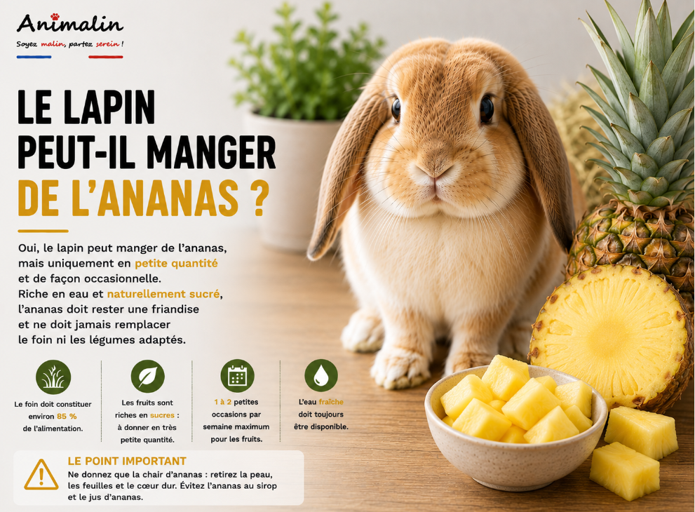 🍍 Le lapin peut-il manger de l'ananas ? Le guide complet (2026)