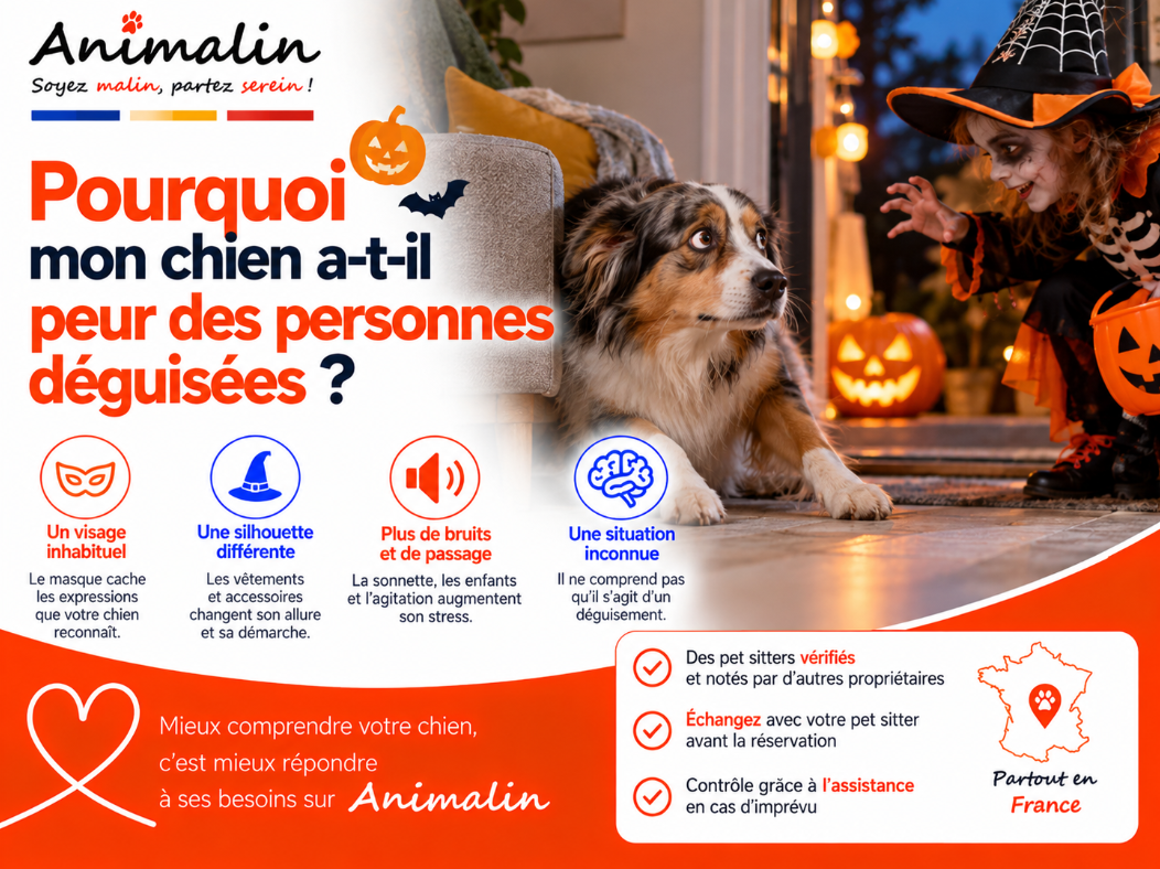 👻 Pourquoi mon chien a-t-il peur des personnes déguisées ?