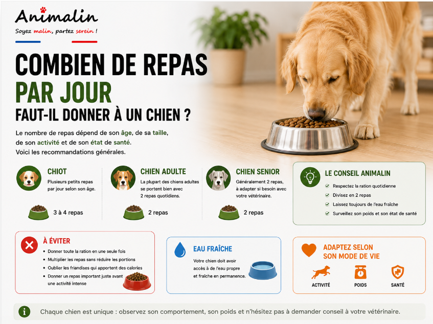 🐕 Combien de repas par jour faut-il donner à un chien ?