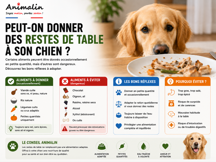 🍗 Peut-on donner des restes de table à son chien ?