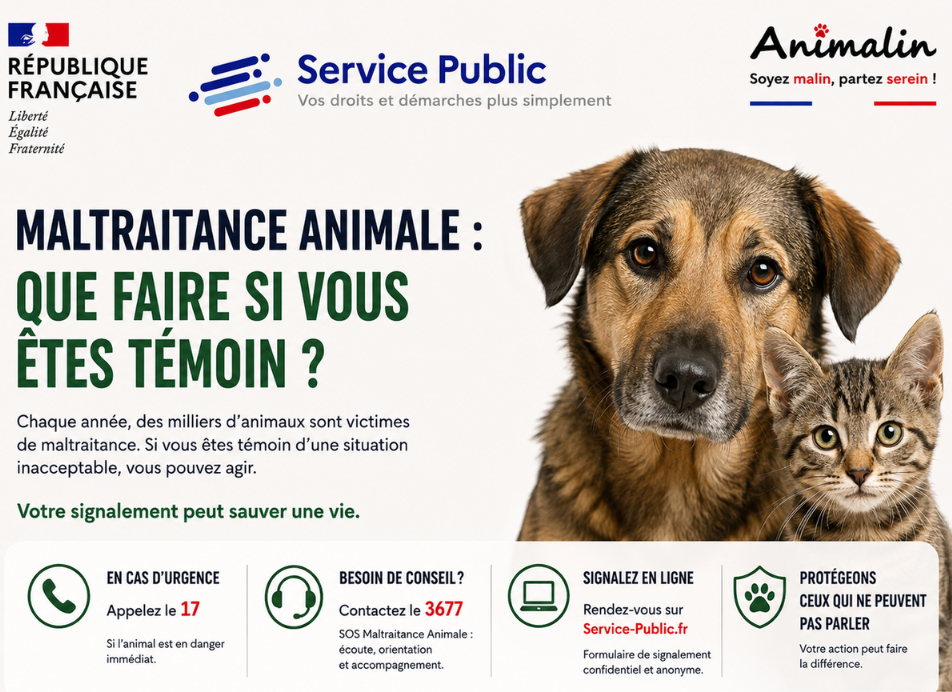 🐾 Vous êtes témoin de maltraitance animale : que faire ? Le guide complet (2026)