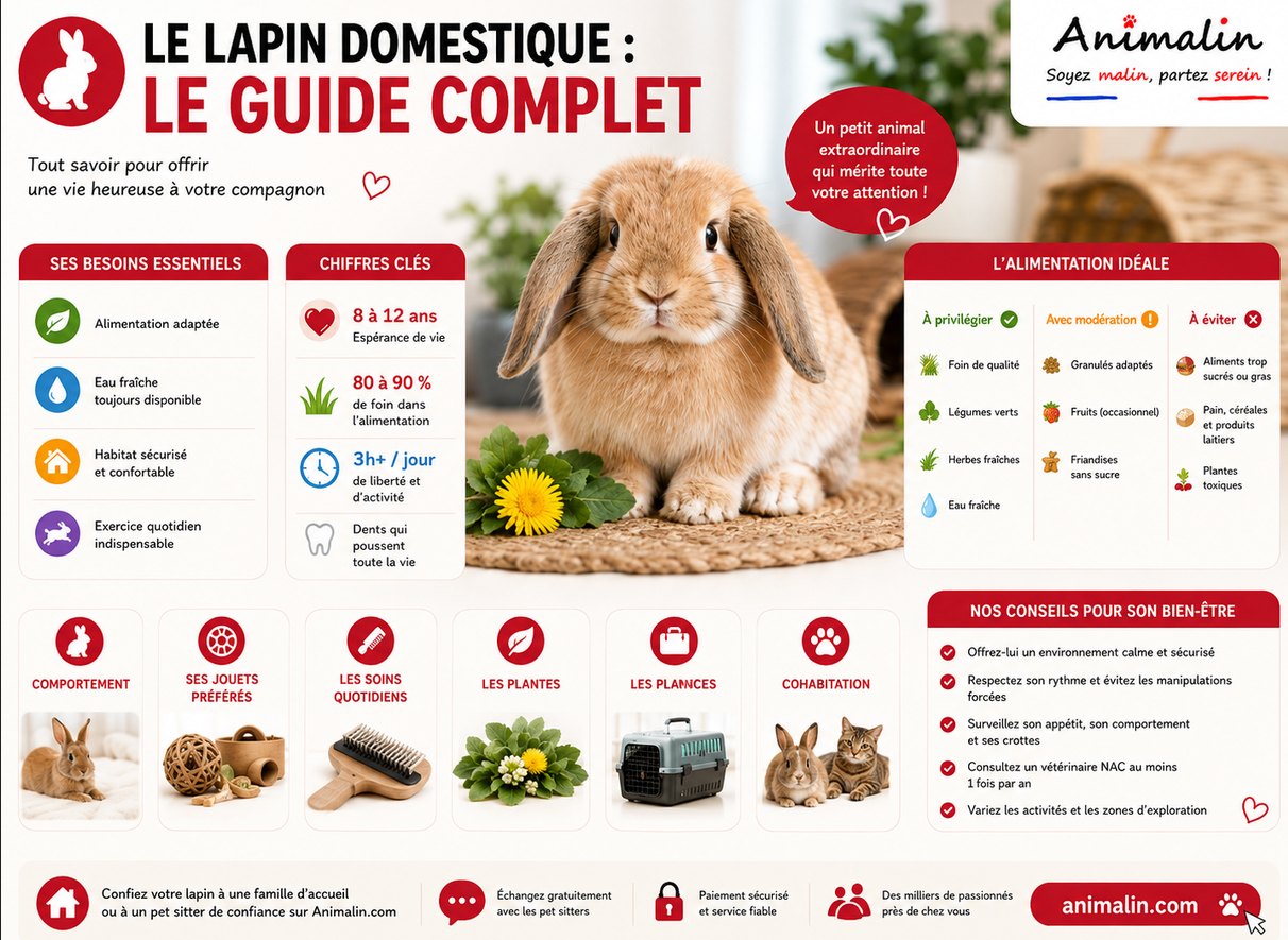 🐰 Le lapin domestique : le guide complet (2026)