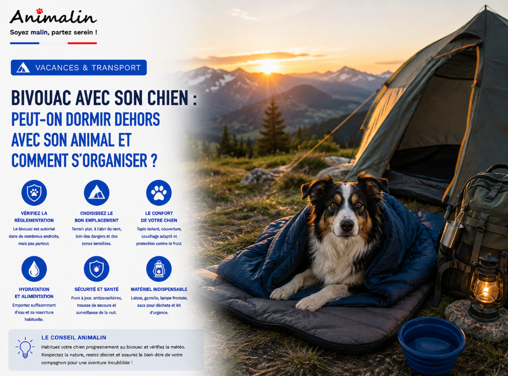 ⛺ Bivouac avec son chien : peut-on dormir dehors avec son animal et comment s'organiser ?